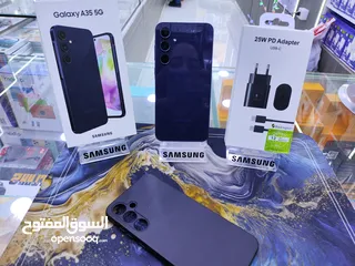  6 جهاز وكالة علفحص SAMSUNG A35 جيجا 256 رام 16 معه بكج هدية معه كرتونه