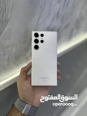  2 سامسونج S23 الترا 12 رام 512 جيجا لون كريمي معه الكرتونة وارد شرق اوسط خطين مكفول
