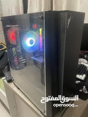  1 كمبيوتر كامل للبيع مع شاشتين وماوس وكيبورد وسماعه وقطعة نتpc