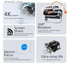  4 بروجكتر سينمائي منزلي وايرلس صغير وخفيف لمشاهدة الأفلام-Wireless K6 Projector