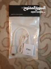  1 كابل تحويل وانفيرت من vga adapter
