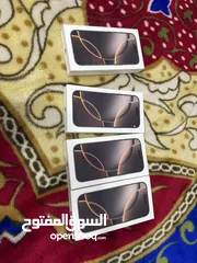  1 متوفر ايفون 16برو 128جيجا لون ديزارت صحراوي مميز وراد شرق اوسط عربي جديد مسكر نو اكتف كفالة الوكيل