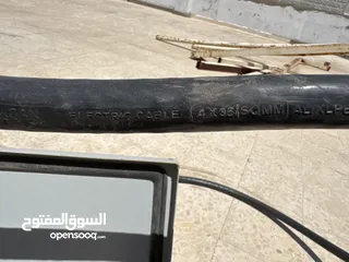 3 كيبلات كهرباء 3 فاز مع قاطع 125 وصندوق