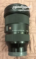  1 عدسة  sigma 24–70 f2.8 sony