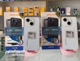  3 جهاز جديد بالكرتونة Spark GO 1 رام 6 و 8 جديد 64 و 128 مكفول سنة متوفر توصيل