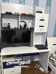  7 بوفيه تلفزيون امريكي مكتبة +تسريحة لغرف النوم (بناتي - ولادي)