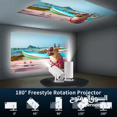  6 Universal HY300 Ultra HD High Dynamic Range 180 Degree Flip Portable Projector بروجكتور محمول