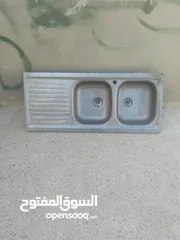  1 مجلى ستانليستيل حوضين مستعمل