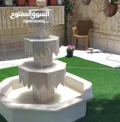  25 نوافير وشلالات وباربيكو وجميع انواع ديكورات الحجر الطبيعي  العنوان الزرقاء الجديده