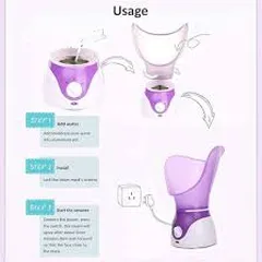  2 جهاز بخار  تنظيف الوجه و ترطيب البشره و شدها و حيويتها و نظارتها  من اول استخدام