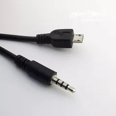  3 aux 3.5mm micro usb male