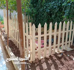  1 حربات خشب سويد سويدي للديكور ورفع الأسوار  وعمل أبواب سحاب للكراجات والحدائق وحول قرميد اشجار الزينة