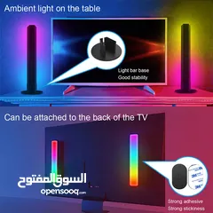  4 LED غرفة نوم الموسيقى اللاسلكية مصباح لتهيئة الجو OEM الكمبيوتر سطح المكتب RGB الملونة إيقاع APP الت