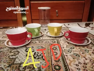  3 ابريق+كاسات / طنجر+صحون / مقات نسكافيه / فناجين قهوة / خلاطة كابتشينو/فازه اثرية قديمه