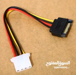  1 sata power male - 4 pin female cable