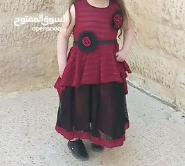  5 فساتين بناتي لبسه وحده / وجديد عمر من 6/4 سنوات