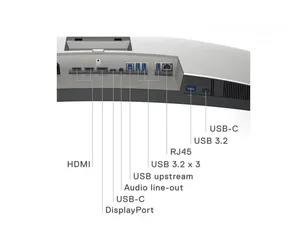  3 Dell Ultrasharp 4k 3421WE C Hub Monitor