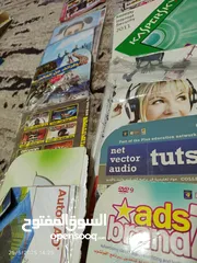  7 "مجموعة سي ديات "CDs " برامج كمبيوتر وللتصميم  وألعاب مستعملة بحالة ممتازة - بأسعار رائعة!"