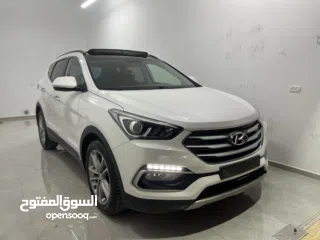  1 هونداااااي سنتافيه 2017 مطور 2000 ديزل اتوماتيك فل الفل اضافات بنورامااااااا لون ابيض ملوكي جب