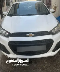  4 شيفروليه سبارك 2016 ماتور 1400 بنزين  لون ابيض بحالة ممتازة جدا