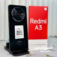  2 مستعمل ايام Redmi A3 رام 4 واضافه 2 جيجا 128 أغراضة والكرتونه الأصلية مكفول متوفر توصيل