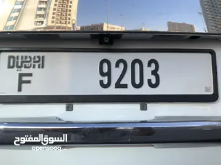  1 DUBAI  CAR NO PLATE 4 DIGIT CODE F- 9203 FOR SALE 25000Dhs