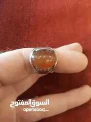  3 خاتم فضه رجالي 925 صياغه رائعه متوج بالعقيق اليمني ملبس شيوخ