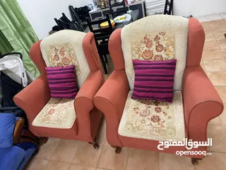  1 2 single royal chair style sofa set,