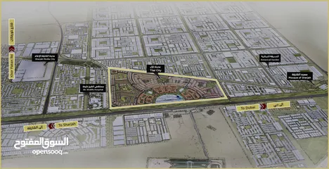  3 Direct from Owner, Prime Land for sale in Morooj Plot – Tilal City Sharjah,   Excellent Frontage