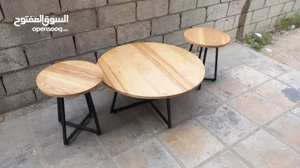  26 طاولات وسط وطاولات سفرة وطاولات تلفزيون خشب طبيعي بالكامل