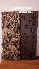  4 Carved Wood Wall Art..