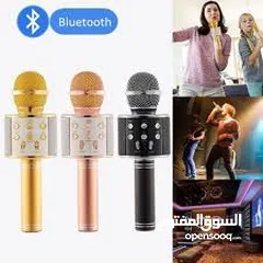  6 مايكروفون كريوكي الاصلي المعدني  مع سماعته USB