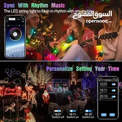  4 شريط حبل اضائه ليد LED RGB LIGHT تحكم بالريموت اوتطبيق يضئ الوان يعمل عن طريق وصلةUsb ضوء زينه ديكور