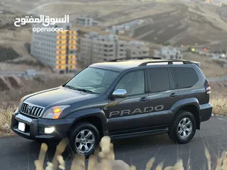  22 تويوتا برادو جيب موديل 2005  ليمتد من فحص كامل بحالة الشركة فل عدا الفتحة ممشى قليل لون فيراني بحالة