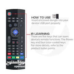  2 ريموت مع ماوس وكيبورد  للتلفاز والأجهزة الذكية. Air Fly Mouse Universal Remote with Keyboard