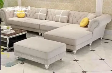  1 L Shape sofa plus stool