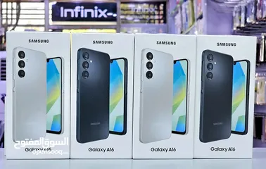  5 جهاز جديد Samsung A16 رام 8 و 12 و 16 جيجا 128 و 256 مكفول سنة متوفر توصيل