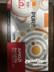  6 كرت مستعمل اخو الجديد amd rx 7800xt sapphire pure