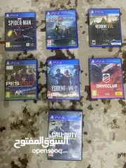  1 Pes2017 + resident evil 7/2 + spider man miles + Drive culpe + god of war + call of duty infinite