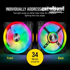  3 Corsair QL Series, Ql120 RGB, 120mm RGB LED Fan