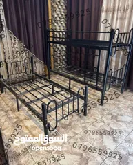  23 تخت مفرد  تخت طابقين وفرشات