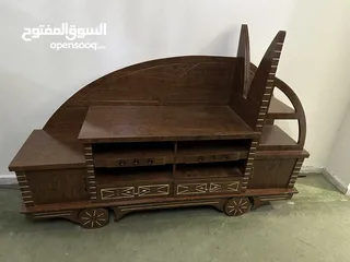 4 غرفة نوم كاملة لون عسلي خشب ثقيل