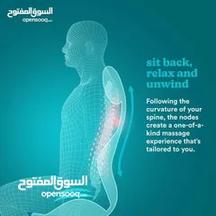  21 Total Recline Shiatsu Massage Cushion كرسي مساج متعدد الوضعيات، صناعة أمريكية.