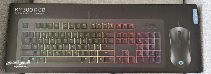  2 Lenovo Legion KM300 RGB gaming keyboard and mouse, AR/EN