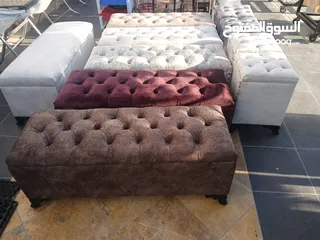  1 بفات للجلوس والديكور المنزلي يوجد بها امكانية للتخزين متوفر جميع الألوان