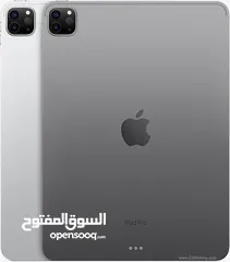  4 iPad pro 11 inch M2  128GB/256GB  ‏NEW NO AVTIVE  جديد بالكرتونة  لون سلڤر ورمادي مميز