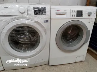  15 غسالات فل اتوماتيك 7ك بوش ألماني وAEGأمريكي وسامسونج وإل جي كوري لون أبيض عالفحص٫موجودات بالبقعة