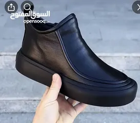  1 حذاء رسمي فاخر بنعل فلات طبي