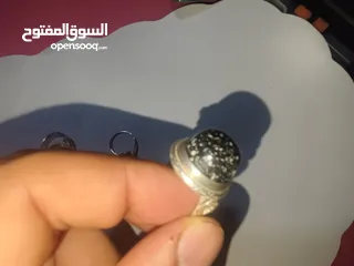  3 silver ring with al Mourad stone خاتم فضة بحجر المراد
