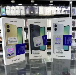  1 جهاز جديد بالكرتونة Samsung A06 رام  12 جيجا  128 مكفول سنة هدية كفر ولزقة وشاحن الاصلي متوفر توصيل